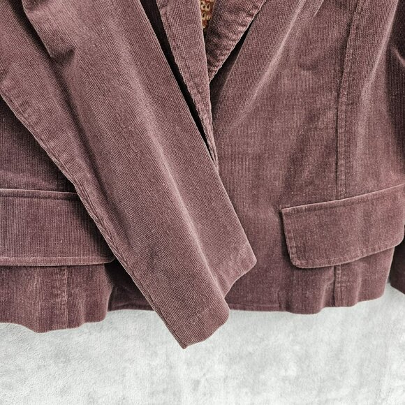No Boundaries Vintage Corduroy Blazer 1X 17 Juniors Brown Bark Stretchy 1 Button - Picture 5 of 13